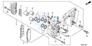 GL1800A SI - (SI) drawing REAR BRAKE CALIPER