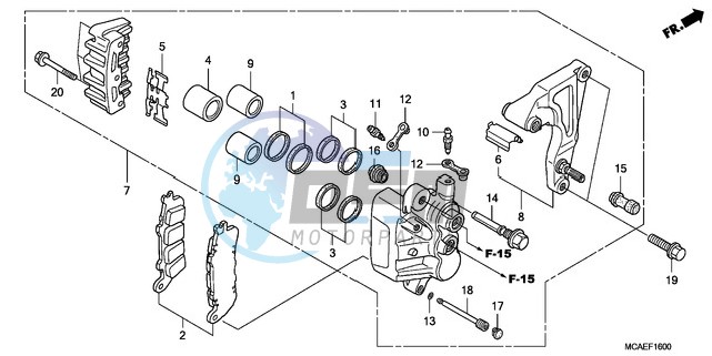 REAR BRAKE CALIPER