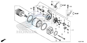 CRF250MF CRF250M UK - (E) drawing STARTER MOTOR