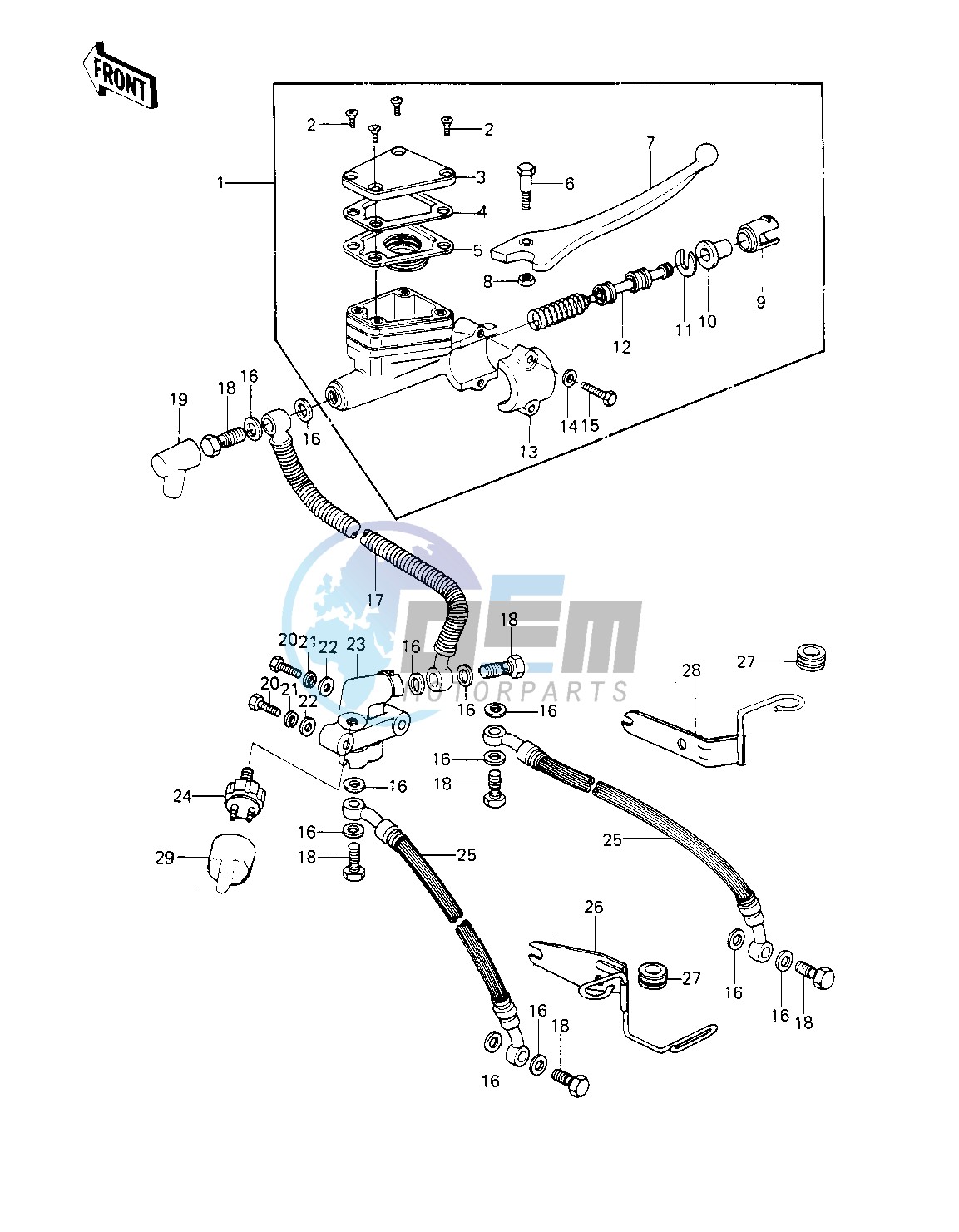 FRONT MASTER CYLINDER -- KZ1000-C2_C3- -