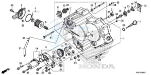 TRX420TM1H Europe Direct - (ED) drawing FRONT CRANKCASE COVER (TRX420FE1/FM1/FM2/TE1/TM1)