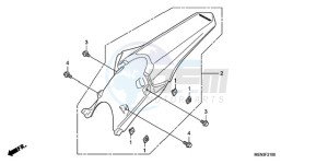 CRF450RA Europe Direct - (ED) drawing REAR FENDER