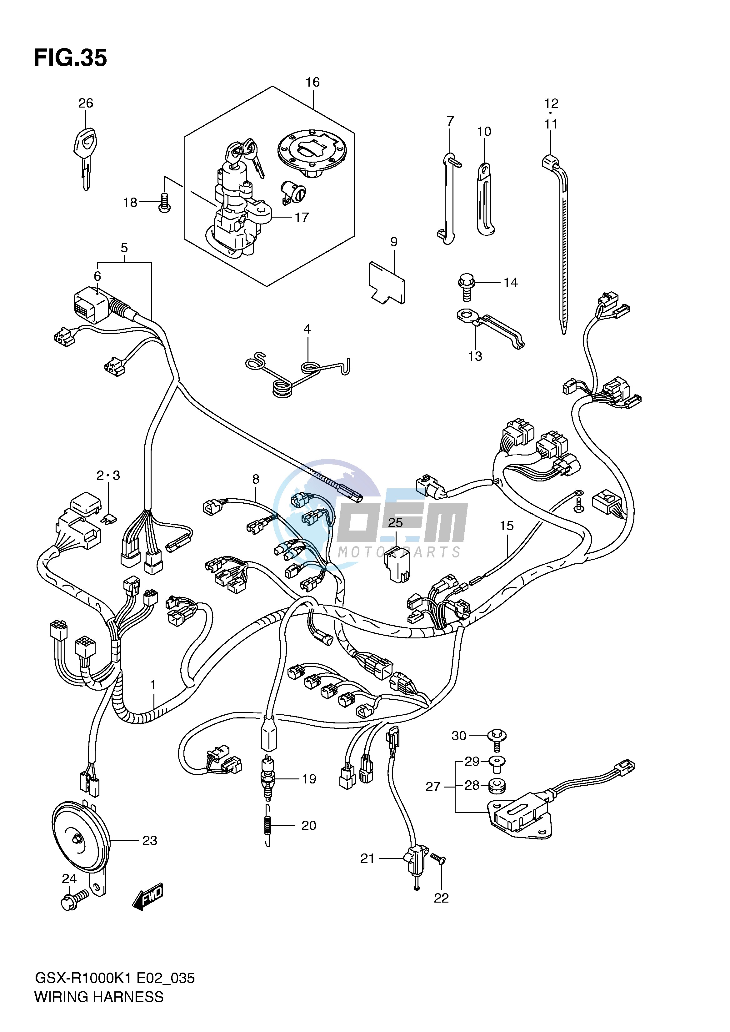 WIRING HARNESS (GSX-R1000K1)