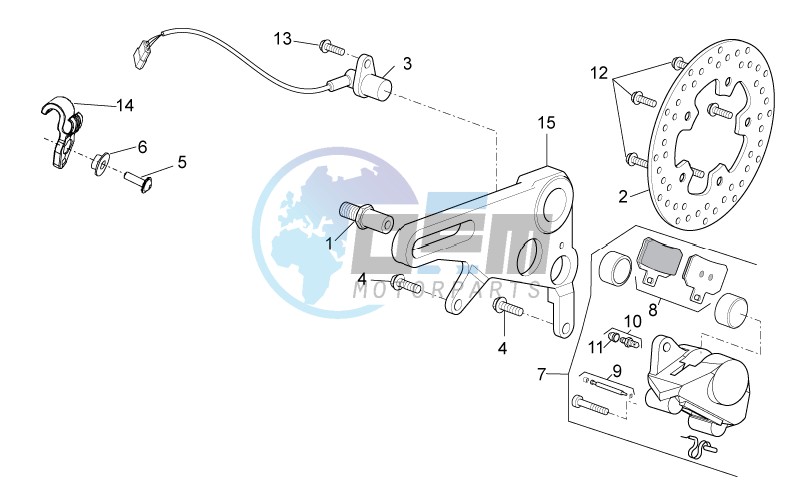 Rear brake caliper