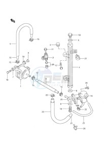 DF 70 drawing Fuel Injector (S/N 972015 & Older)