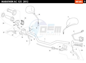 MARATHON-125-AC-WHITE drawing HANDLEBAR - CONTROLS