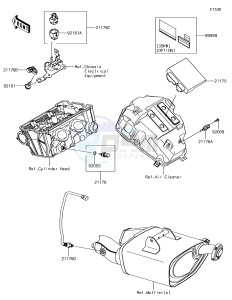 Z650 ER650HHF XX (EU ME A(FRICA) drawing Fuel Injection