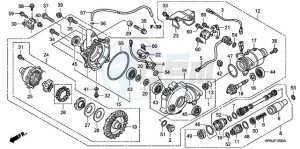 TRX500FM9 Australia - (U) drawing FRONT FINAL GEAR