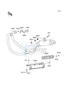 KLE500 KLE500B7F GB XX (EU ME A(FRICA) drawing Muffler(s)