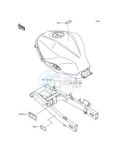 Z300 ABS ER300BGF XX (EU ME A(FRICA) drawing Labels