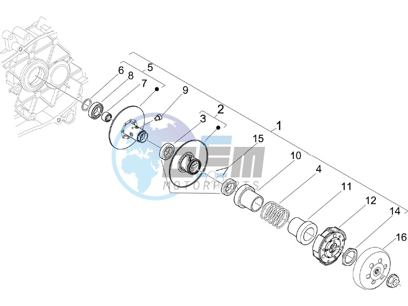 Driven pulley