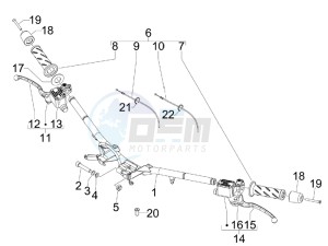 Beverly 250 Tourer (USA) USA drawing Handlebars - Master cilinder