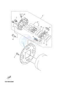 YP250RA EVOLIS 250 ABS (1YS8) drawing REAR BRAKE CALIPER