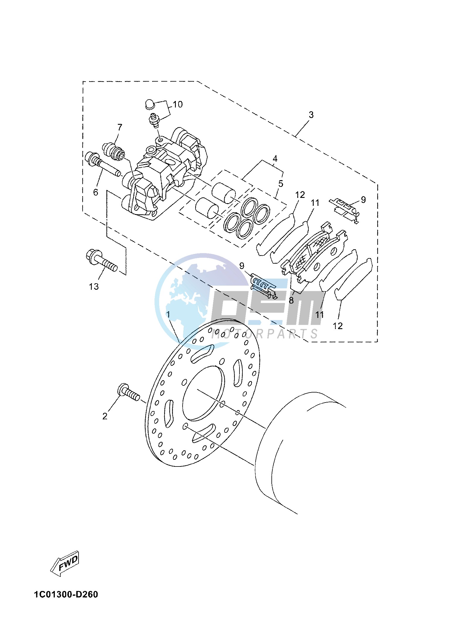 REAR BRAKE CALIPER