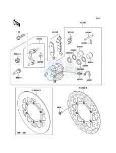 KX85 / KX85 II KX85A6F EU drawing Front Brake