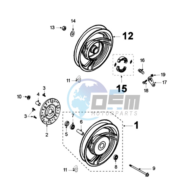 WHEELS / BRAKE DISC D155