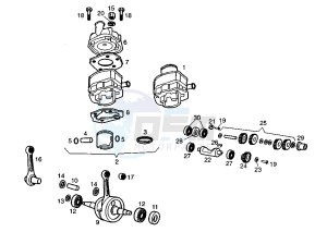 SENDA R - 50 cc drawing CRANKSHAFT-CYLINDER