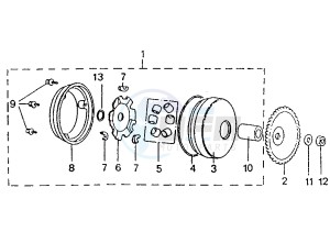 ST RAPIDO - 50 cc drawing DRIVING PULLEY