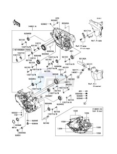 KFX450R KSF450B9F EU drawing Crankcase