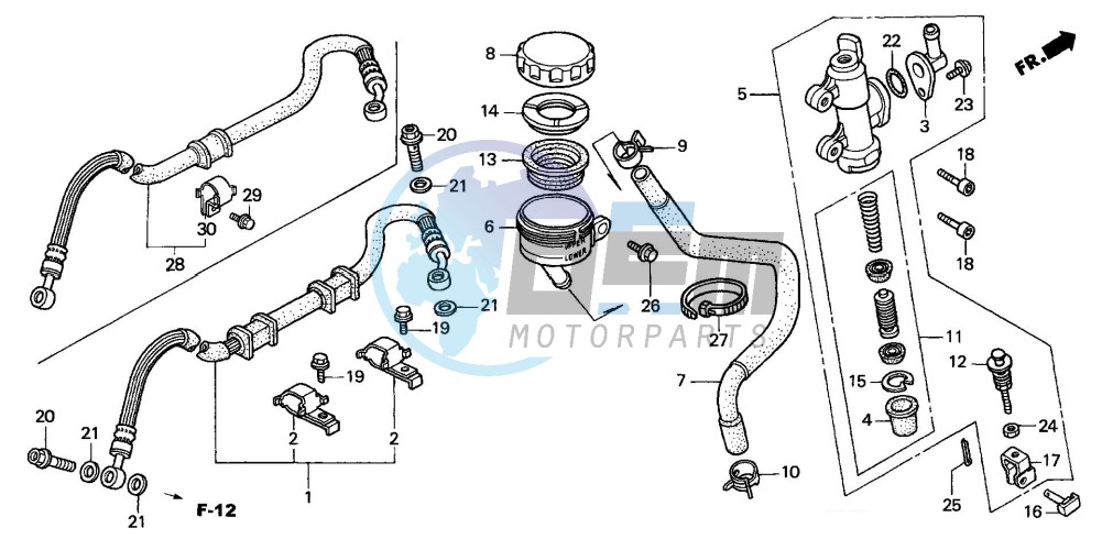 REAR BRAKE MASTER CYLINDER