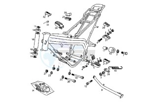 SENDA SM X-TREM EU2 - 50 cc drawing FRAME-CENTRAL STAND