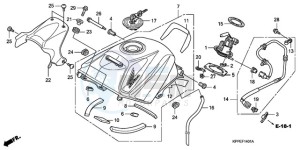 CBR125RW9 France - (F / CMF) drawing FUEL TANK (CBR125RW7/RW9/RWA)