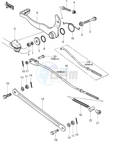 KX 80 A [KX80] (A1-A2) [KX80] drawing BRAKE PEDAL_TORQUE LINK