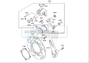 ZZR 600 (EU) drawing REAR BRAKE CALIPER