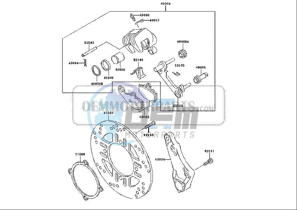 REAR BRAKE CALIPER