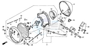 VT600CD 400 drawing HEADLIGHT