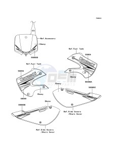 KLX110 KLX110A9F EU drawing Decals(Ebony)