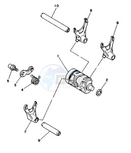 WR 250 drawing SHIFT CAM-FORK