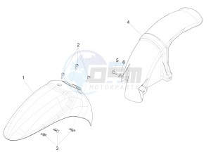 Liberty 125 4T PTT E3 (E) (EMEA) drawing Wheel huosing - Mudguard