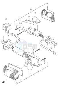 RF900R (E2) drawing TURNSIGNAL LAMP (MODEL R S)