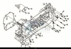 FIDDLE IV 125 (XG12WW-IT) (E5) (M1) drawing L. CRANK CASE