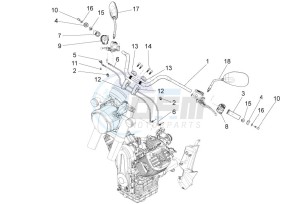 Eldorado 1400 1380 USA drawing Handlebar - Controls