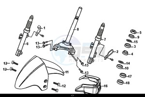 ORBIT III 50 (25 KM/H) (XE05W1-NL) (L8-M0) drawing STEERING STEM FRONT CUSHION