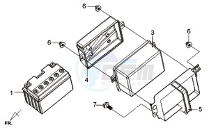 VS 125 drawing BATTERY - BATTERY HOLDER