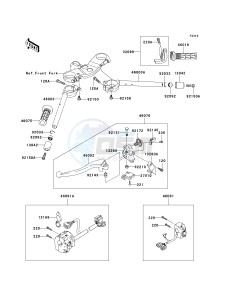 ZX 636 B [NINJA ZX-6R[ (B1-B2) [NINJA ZX-6R drawing HANDLEBAR