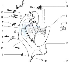 Liberty 125 drawing Front glove compartment