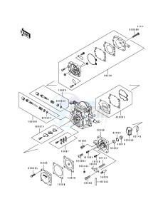 JH 750 D [XIR] (D1) [XIR] drawing CARBURETOR PARTS