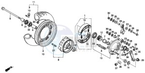 CH125 SPACY 125 drawing FRONT WHEEL (CH125J/L/M/N/P/R)