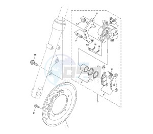 YBR 125 drawing FRONT BRAKE CALIPER