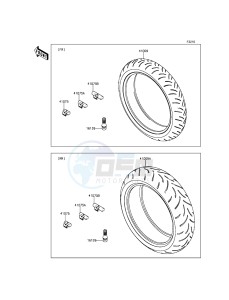 NINJA ZX-6R ZX600RFF FR GB XX (EU ME A(FRICA) drawing Tires