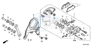 VFR800XD CrossRunner - VFR800X UK - (E) drawing REAR BRAKE CALIPER