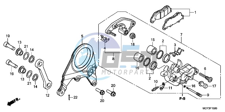 REAR BRAKE CALIPER