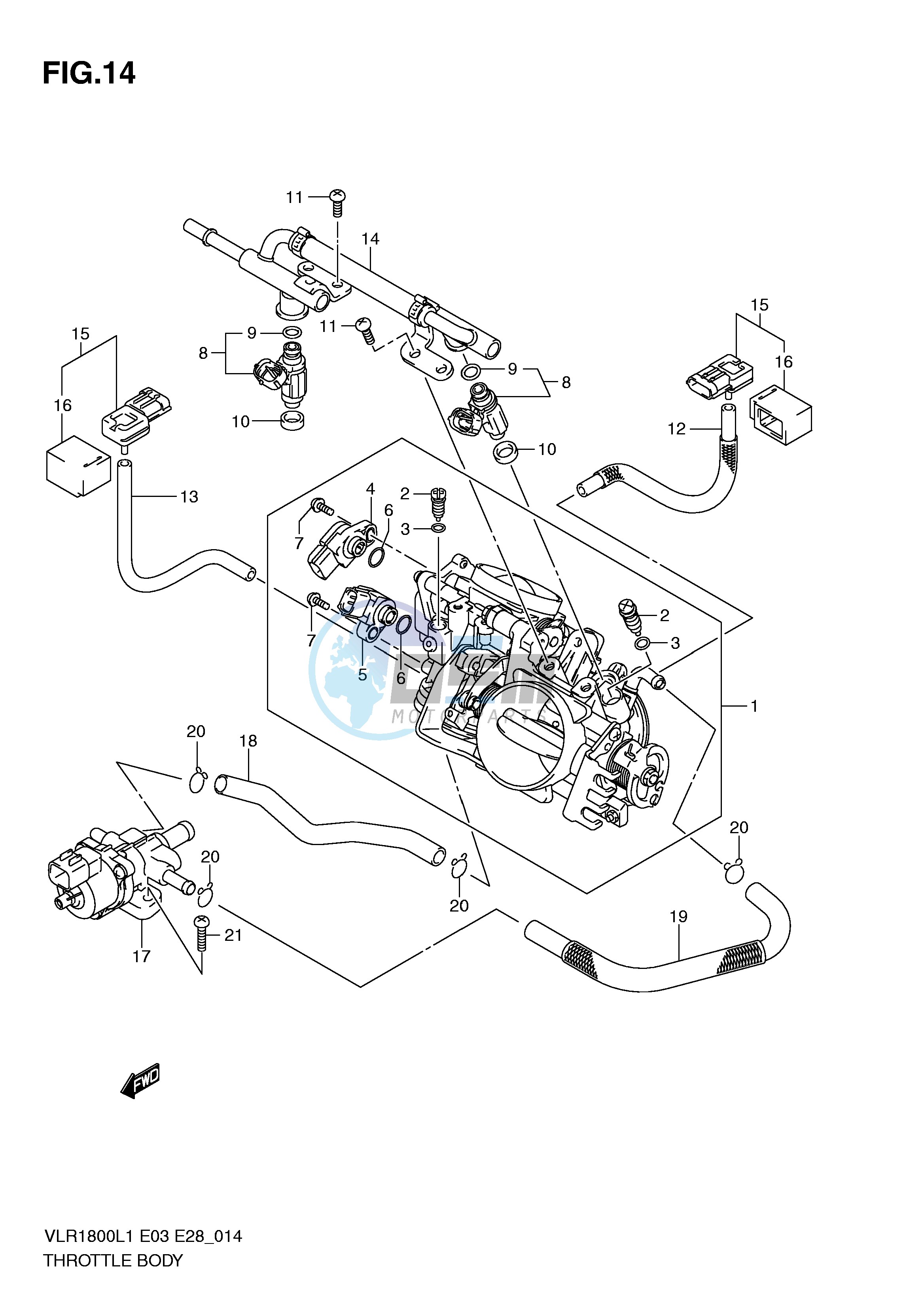 THROTTLE BODY (VLR1800L1 E28)