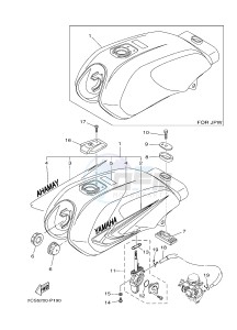 YB125 (2CS8) drawing FUEL TANK