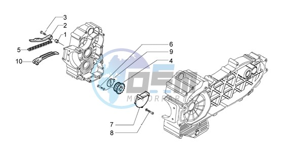 Pump group-timing chain