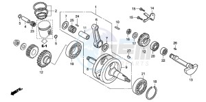 NSR125R drawing CRANKSHAFT/PISTON